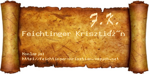 Feichtinger Krisztián névjegykártya